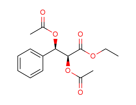 syn-3-ethoxy-3-oxo-1-phenylpropane-1,2-diyl diacetate