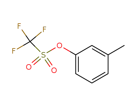 Molecular Structure of 32578-31-7 (Methanesulfonic acid, trifluoro-, 3-methylphenyl ester)