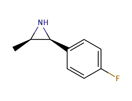 Molecular Structure of 502850-12-6 (Aziridine, 2-(4-fluorophenyl)-3-methyl-, (2S,3R)- (9CI))