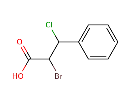 Molecular Structure of 6622-79-3 (2-bromo-3-chloro-3-phenyl-propanoic acid)