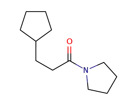 Molecular Structure of 544683-75-2 (Pyrrolidine, 1-(3-cyclopentyl-1-oxopropyl)- (9CI))