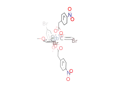 tris(5-bromo-2-methoxyphenyl)antimony bis(4-nitrophenylacetate)