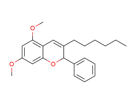 3-hexyl-5,7-dimethoxy-2-phenyl-2H-chromene