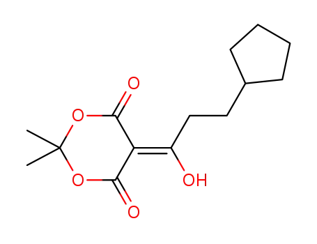 5-(3-cyclopentyl-1-hydroxypropylidene)-2,2-dimethyl-1,3-dioxane-4,6-dione