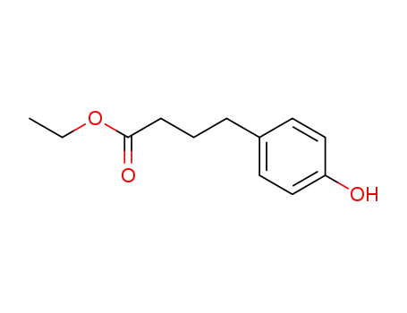 Molecular Structure of 62889-58-1 (Benzenebutanoic acid, 4-hydroxy-, ethyl ester)