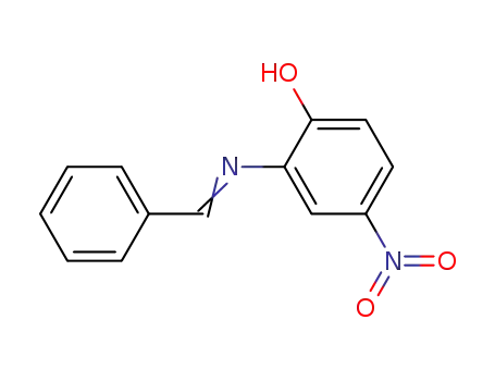 Molecular Structure of 3230-49-7 (4-nitro-2-{[(E)-phenylmethylidene]amino}phenol)