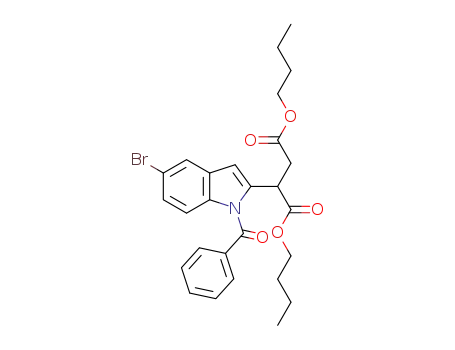 dibutyl 2-(1-benzoyl-5-bromo-1H-indol-2-yl)succinate