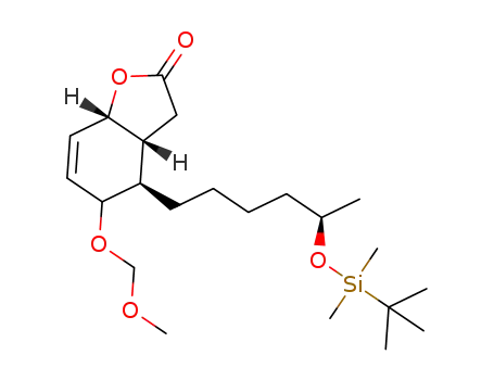 (3aR,4R,5RS,7aS)-4-[(R)-5-(tert-butyldimethylsilyloxy)hexyl]-5-(methoxymethoxy)-3a,4,5,7a-tetrahydrobenzofuran-2(3H)-one