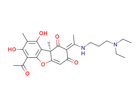 (2R,4E)-10-acetyl-4-(1-{[2-(diethylamino)propyl]amino}ethylidene)-11,13-dihydroxy-2,12-dimethyl-8-oxatricyclo[7.4.0.02,7]trideca-1(9),6,10,12-tetraene-3,5-dione
