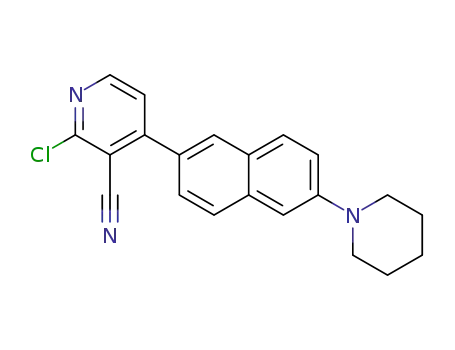 2-chloro-4-(6-(piperidin-1-yl)naphthalen-2-yl)nicotinonitrile
