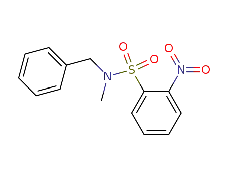 Molecular Structure of 42060-39-9 (Benzenesulfonamide, N-methyl-2-nitro-N-(phenylmethyl)-)
