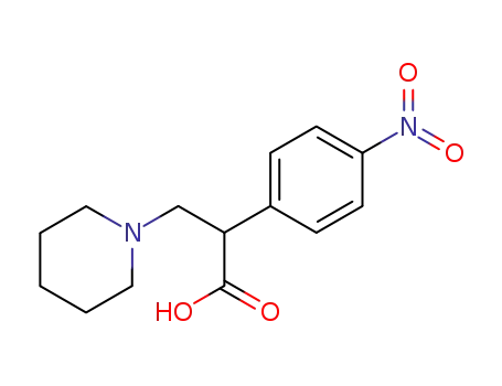 Molecular Structure of 13797-13-2 (1-Piperidinepropanoic acid, a-(4-nitrophenyl)-)