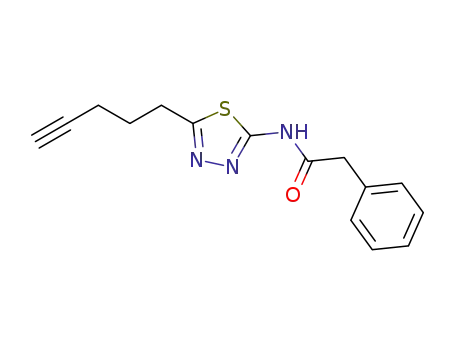 N-(5-(pent-4-yn-1-yl)-1,3,4-thiadiazol-2-yl)-2-phenylacetamide