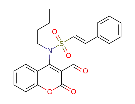 (E)-N-butyl-N-(3-formyl-2-oxo-2H-chromen-4-yl)-2-phenylethenesulfonamide