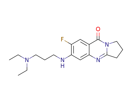 6-((3-(diethylamino)propyl)amino)-7-fluoro-2,3-dihydropyrrolo-[2,1-b]quinazolin-9(1H)-one