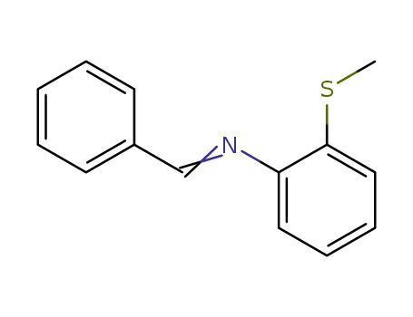 Molecular Structure of 19860-20-9 (Benzenamine, 2-(methylthio)-N-(phenylmethylene)-)