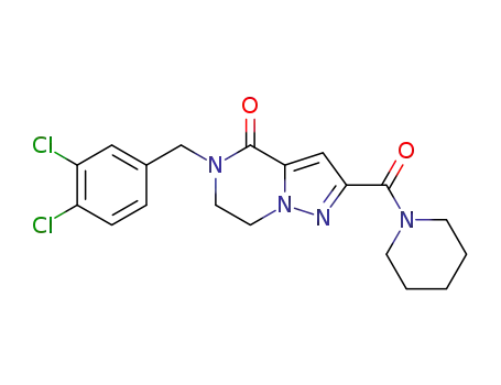 5-(3,4-dichlorobenzyl)-2-(piperidin-1-ylcarbonyl)-6,7-dihydropyrazolo{1,5-a}pyrazin-4(5H)-one