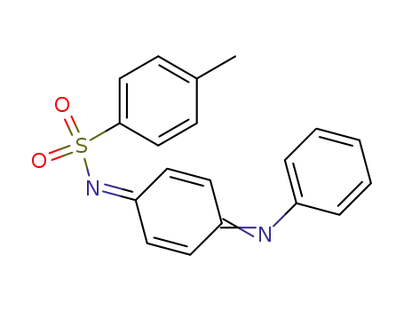 Molecular Structure of 83482-85-3 (Benzenesulfonamide,
4-methyl-N-[4-(phenylimino)-2,5-cyclohexadien-1-ylidene]-)