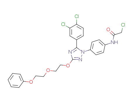 2-chloro-N-(4-(5-(3,4-dichlorophenyl)-3-(2-(2-phenoxyethoxy)ethoxy)-1H-1,2,4-triazol-1-yl)phenyl)acetamide