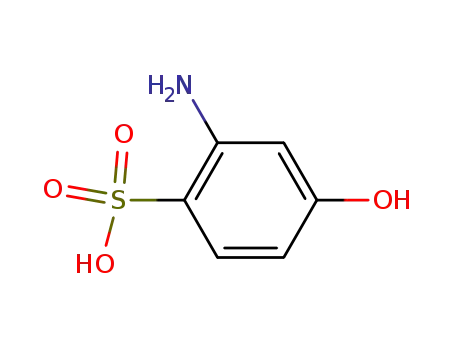 Molecular Structure of 5857-93-2 (2-amino-4-hydroxybenzenesulfonic acid)