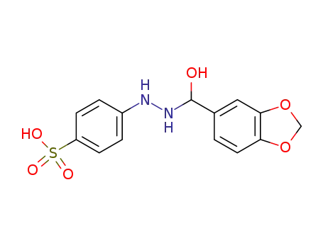 4-[N'-(α-hydroxy-3,4-methylenedioxy-benzyl)-hydrazino]-benzenesulfonic acid
