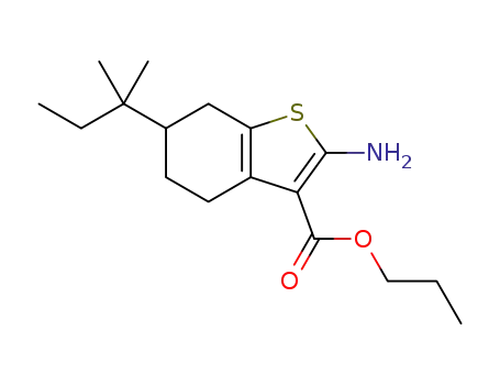 2-amino-6-tert-pentyl-4,5,6,7-tetrahydro-benzo[b]thiophene-3-carboxylic acid propyl ester