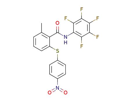 2-methyl-6-((4-nitrophenyl)thio)-N-(perfluorophenyl)benzamide