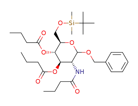 1-O-benzyl-2-N-3,4-O-tributyryl-6-O-(tert-butyldimentylsilyl)-D-glucosamine