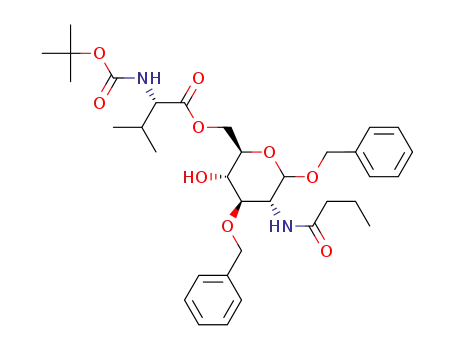 1,3-O-dibenzyl-2-N-butyryl-6-O-(N-Boc-L-valyl)-D-glucosamine