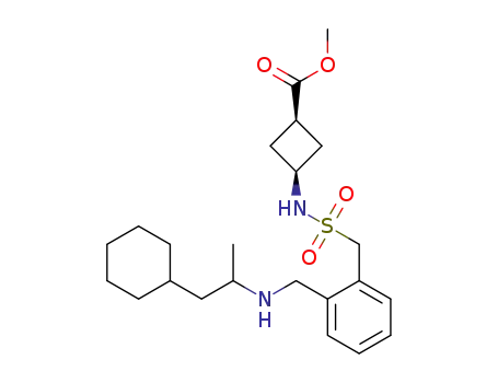 methyl (1s,3s)-3-(((2-(((1-cyclohexylpropan-2-yl)amino)methyl)phenyl)methyl)sulfonamido)cyclobutane-1-carboxylate