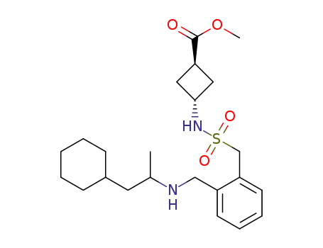 methyl (1r,3r)-3-(((2-(((1-cyclohexylpropan-2-yl)amino)methyl)phenyl)methyl)sulfonamido)cyclobutane-1-carboxylate