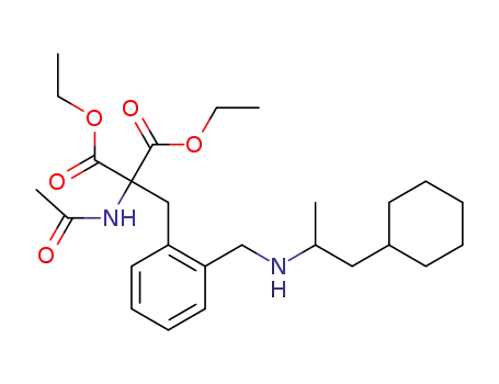 diethyl 2-acetamido-2-(2-(((1-cyclohexylpropan-2-yl)amino)methyl)benzyl)malonate