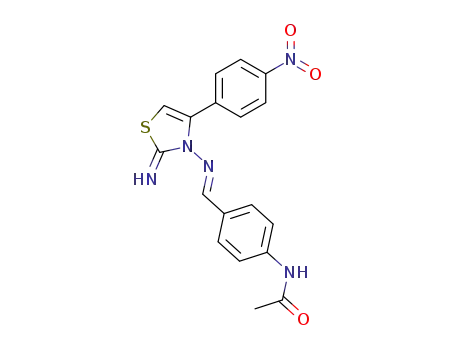 3-(4-acetylamino-benzylidenamino)-4-(4-nitro-phenyl)-3H-thiazol-2-one-imine