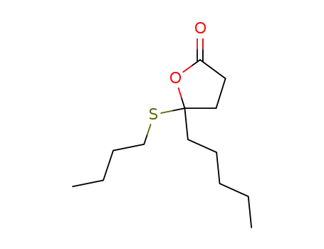 Molecular Structure of 120388-37-6 (5-(butylsulfanyl)-5-pentyldihydrofuran-2(3H)-one)