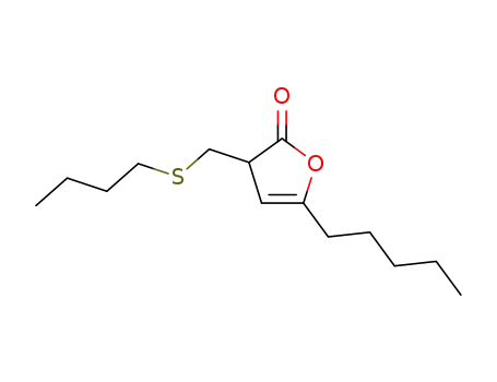 Molecular Structure of 120388-36-5 (3-[(butylsulfanyl)methyl]-5-pentylfuran-2(3H)-one)