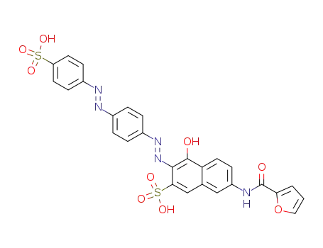 7-(furan-2-carbonylamino)-4-hydroxy-3-[4-(4-sulfo-phenylazo)-phenylazo]-naphthalene-2-sulfonic acid