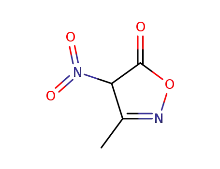 Molecular Structure of 112330-33-3 (5(4H)-Isoxazolone, 3-methyl-4-nitro-)