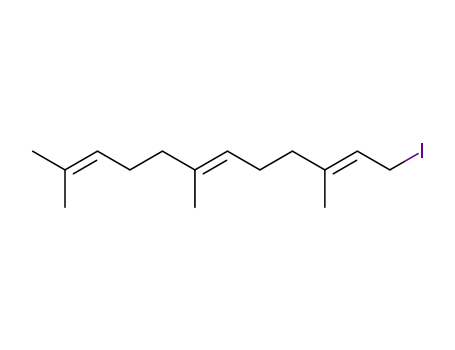 Molecular Structure of 89111-65-9 (2,6,10-Dodecatriene, 1-iodo-3,7,11-trimethyl-, (E,E)-)