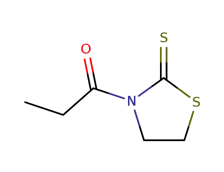 Molecular Structure of 85260-51-1 (2-Thiazolidinethione, 3-(1-oxopropyl)-)