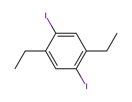 Molecular Structure of 96802-17-4 (1,4-DIETHYL-2,5-DIIODO-BENZENE)