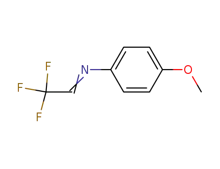 Molecular Structure of 99333-34-3 (N-(2,2,2-TRIFLUOROETHYLIDENE)-4-METHOXYANILINE)