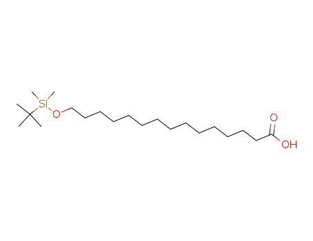 Molecular Structure of 77744-43-5 (Pentadecanoic acid, 15-[[(1,1-dimethylethyl)dimethylsilyl]oxy]-)