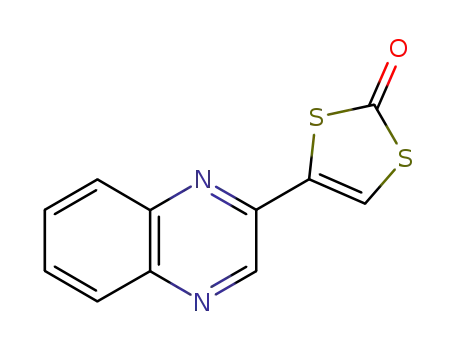 Molecular Structure of 117927-03-4 (1,3-Dithiol-2-one, 4-(2-quinoxalinyl)-)