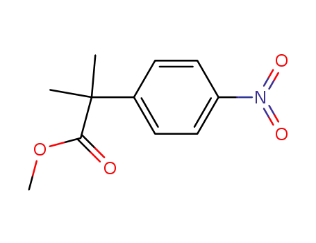 Molecular Structure of 59115-08-1 (methyl2-methyl-2-(4-nitrophenyl)propanoate)