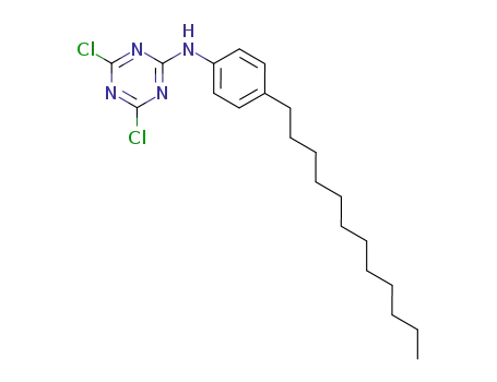 Molecular Structure of 90850-59-2 (1,3,5-Triazin-2-amine, 4,6-dichloro-N-(4-dodecylphenyl)-)