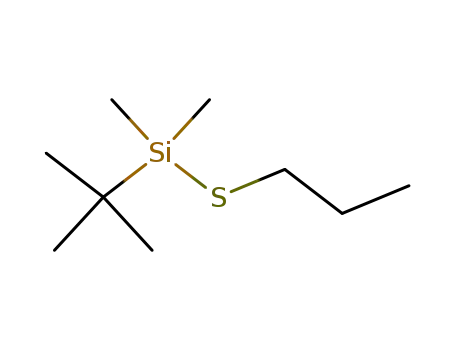 Molecular Structure of 82112-24-1 (Silane, (1,1-dimethylethyl)dimethyl(propylthio)-)