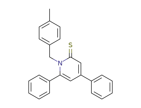 Molecular Structure of 76950-85-1 (1-(p-Methylbenzyl)-4,6-diphenylpyridine-2-thione)