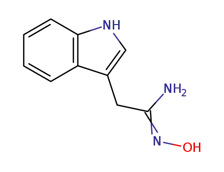 Molecular Structure of 4404-18-6 (1H-Indole-3-ethanimidamide, N-hydroxy-)
