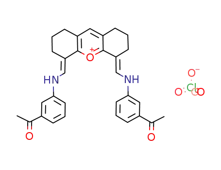 4,5-Bis-[1-(3-acetyl-phenylamino)-meth-(E)-ylidene]-1,2,3,4,5,6,7,8-octahydro-xanthenylium; perchlorate