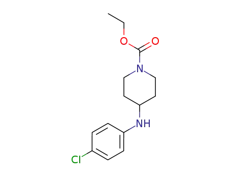 Molecular Structure of 37656-66-9 (ethyl 4-[(4-chlorophenyl)amino]piperidine-1-carboxylate)